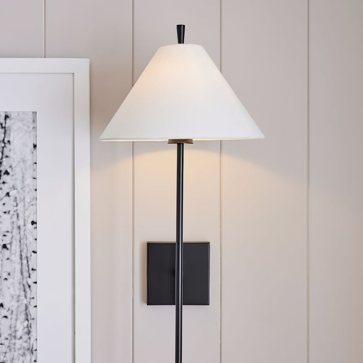 Oakenara Fabric Wall Light-Moonnatur