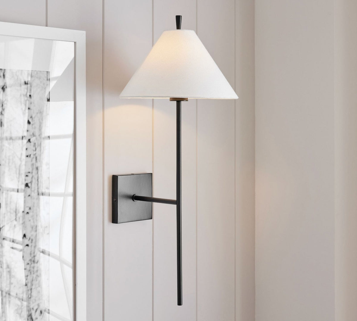 Oakenara Fabric Wall Light-Moonnatur