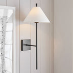 Oakenara Fabric Wall Light-Moonnatur