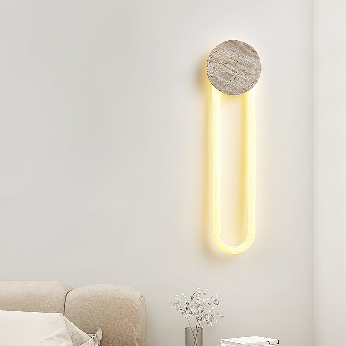 Vardenenora Travertine Wall Light-Moonnatur