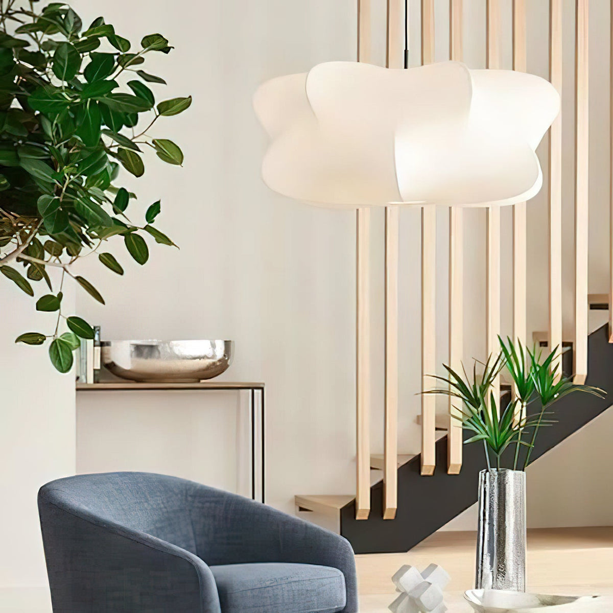Beldenara Mulberry Silk Pendant Light-Moonnatur