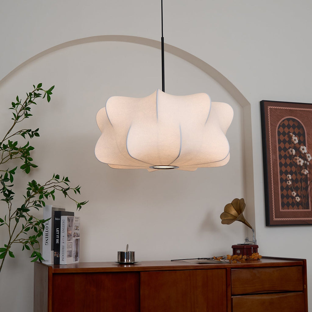 Beldenara Mulberry Silk Pendant Light-Moonnatur