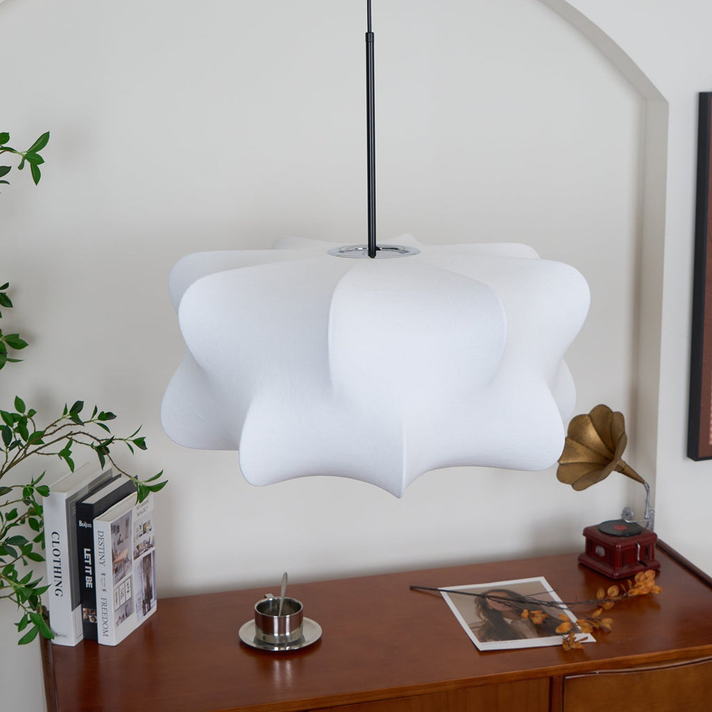 Beldenara Mulberry Silk Pendant Light-Moonnatur