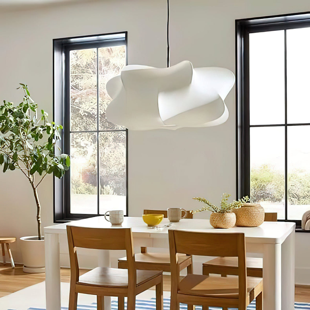 Beldenara Mulberry Silk Pendant Light-Moonnatur