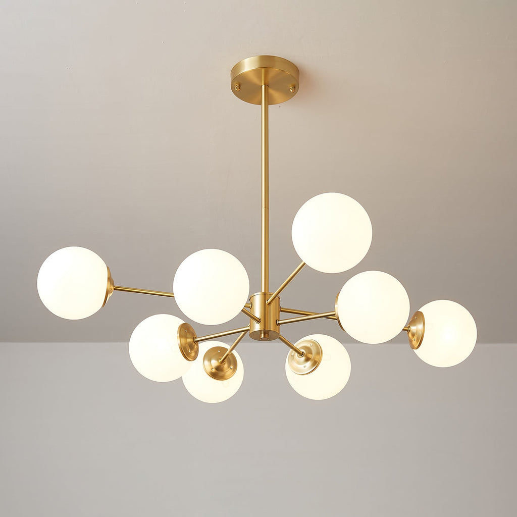 Embrune Glass Chandelier-Moonnatur