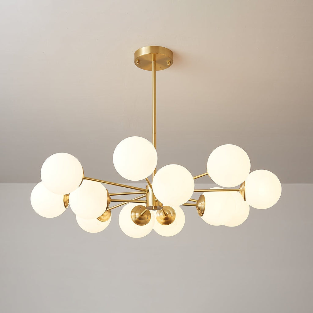 Embrune Glass Chandelier-Moonnatur