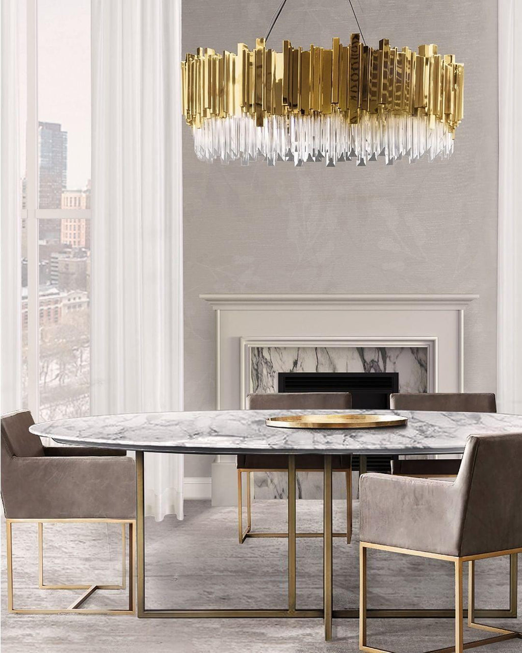 Harlune Crystal Chandelier-Moonnatur