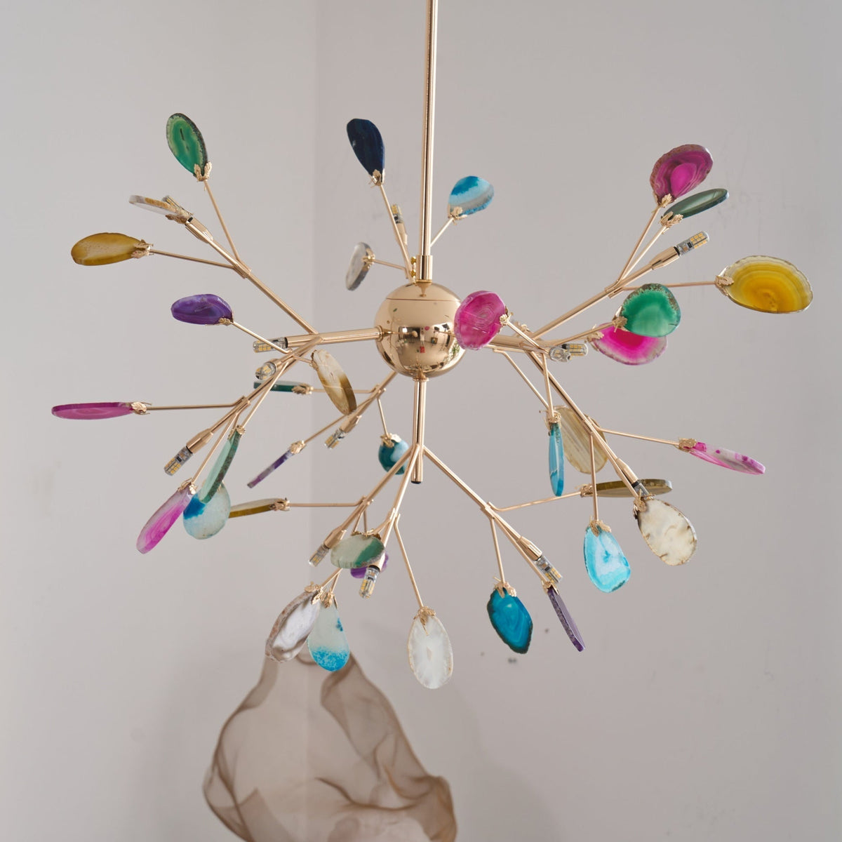 Dunselholm Agate Chandelier-Moonnatur