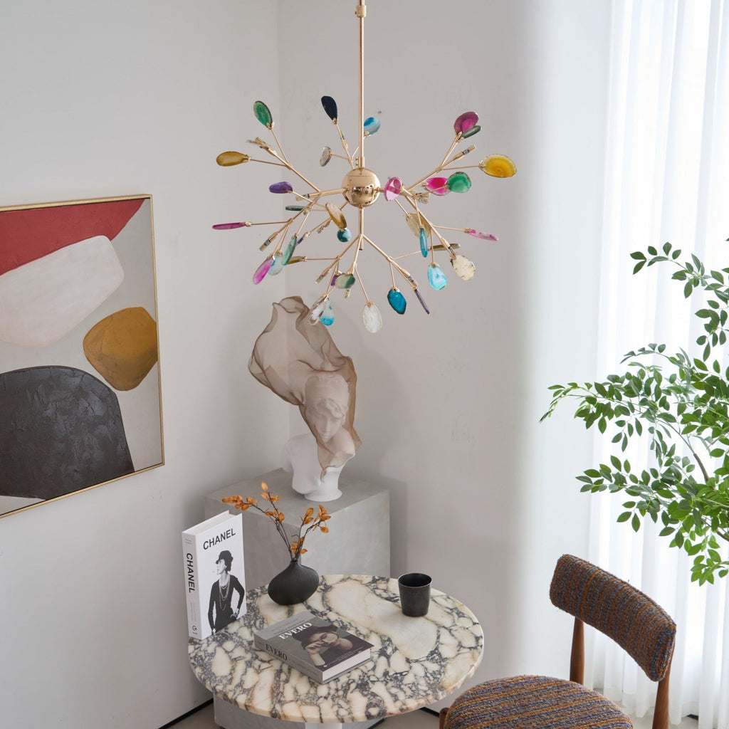 Dunselholm Agate Chandelier-Moonnatur