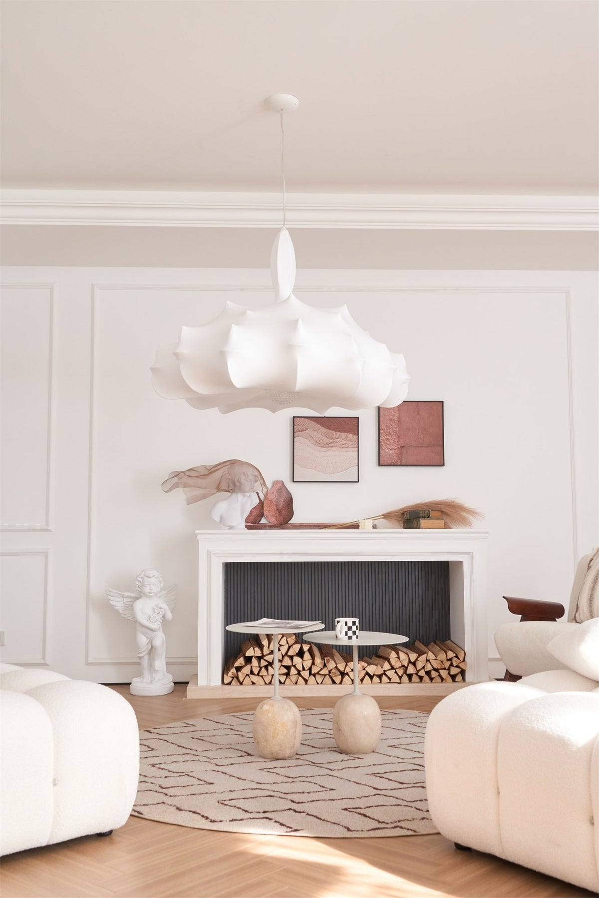 Avonenna Cocoon Silk Pendant Light-Moonnatur