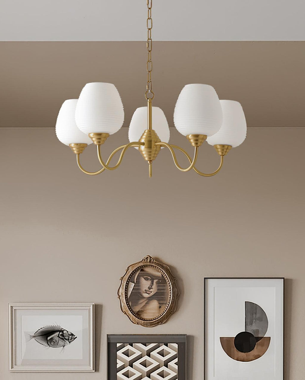 Lyrenena Glass Chandelier-Moonnatur