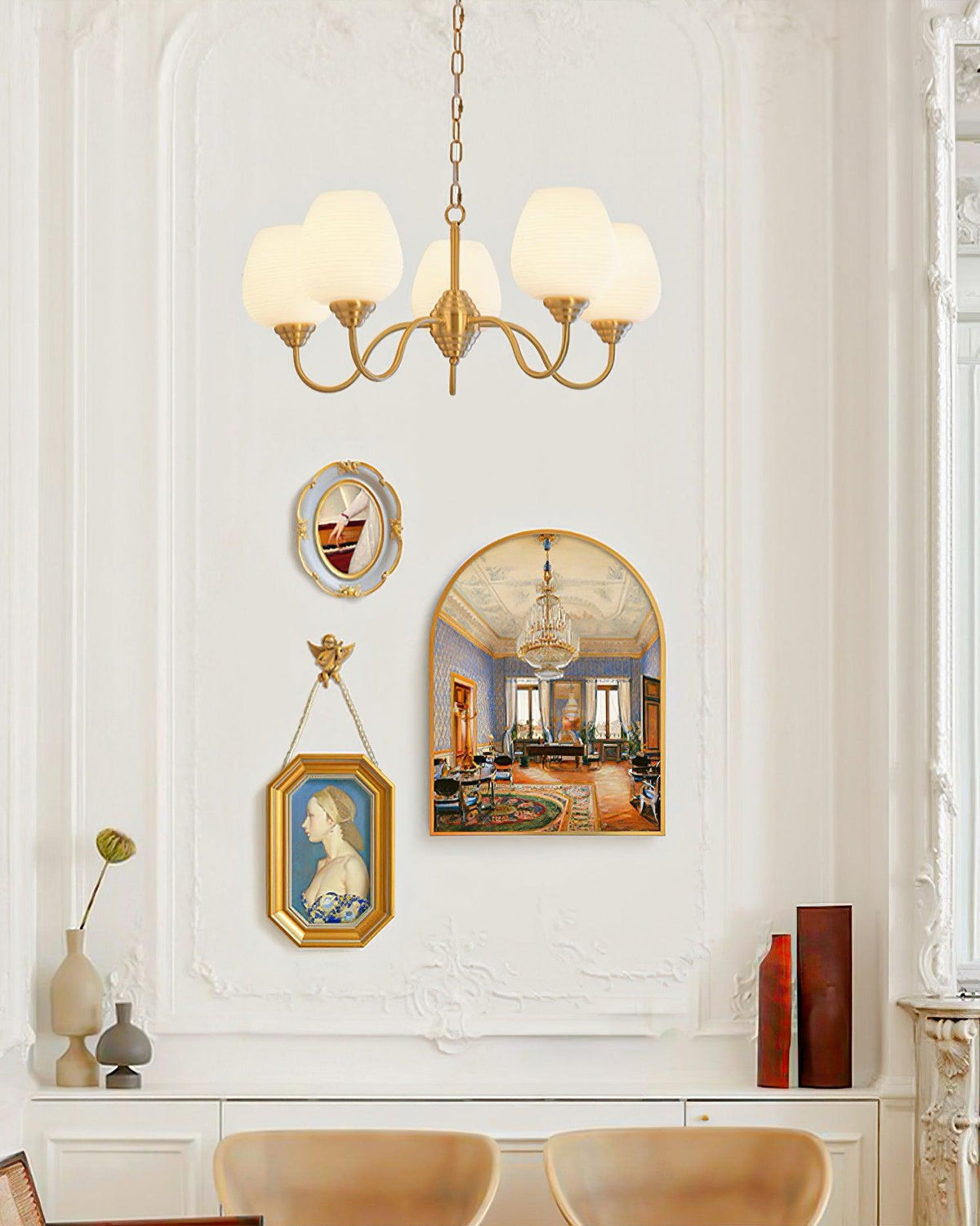 Lyrenena Glass Chandelier-Moonnatur