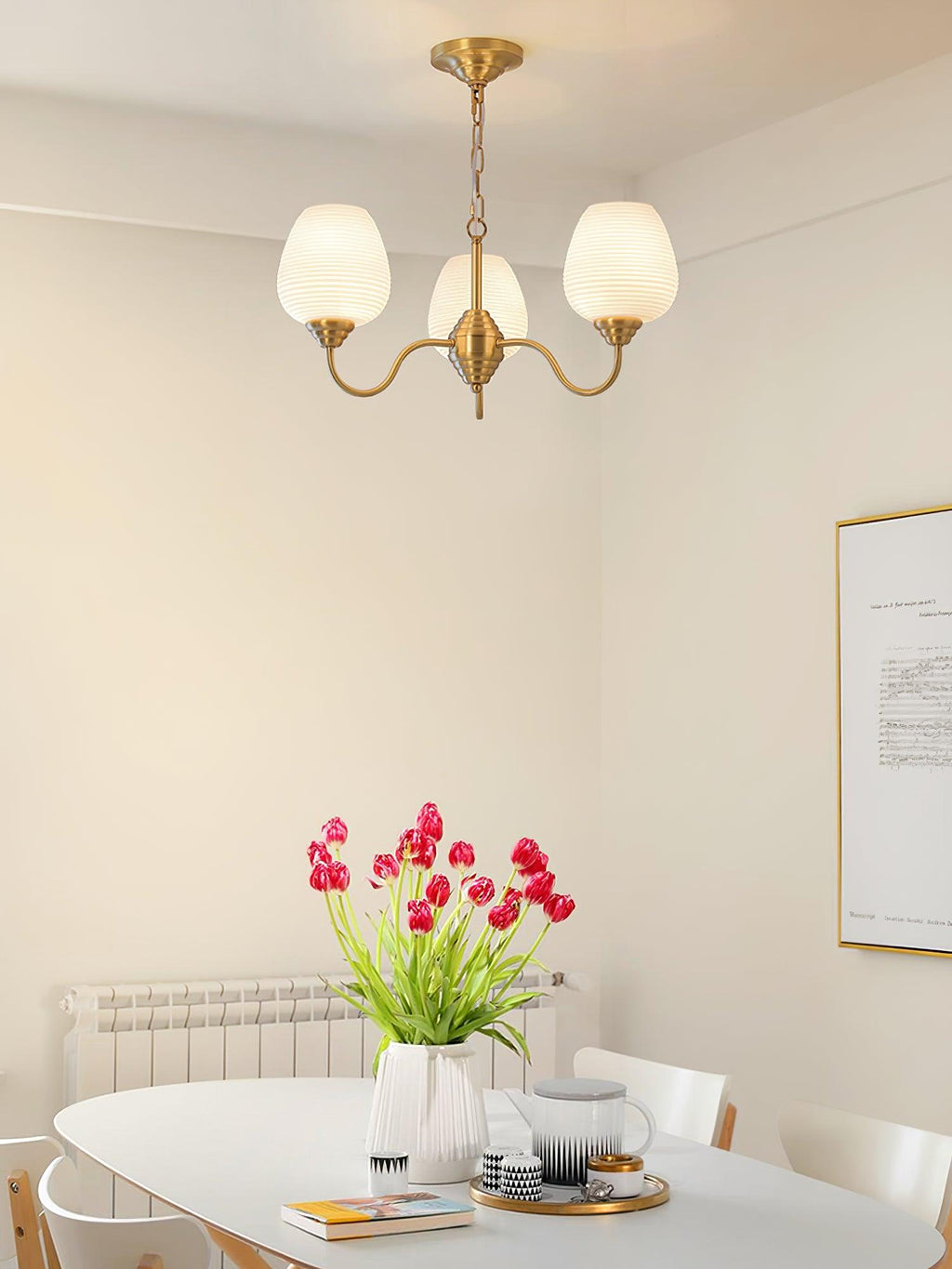 Lyrenena Glass Chandelier-Moonnatur