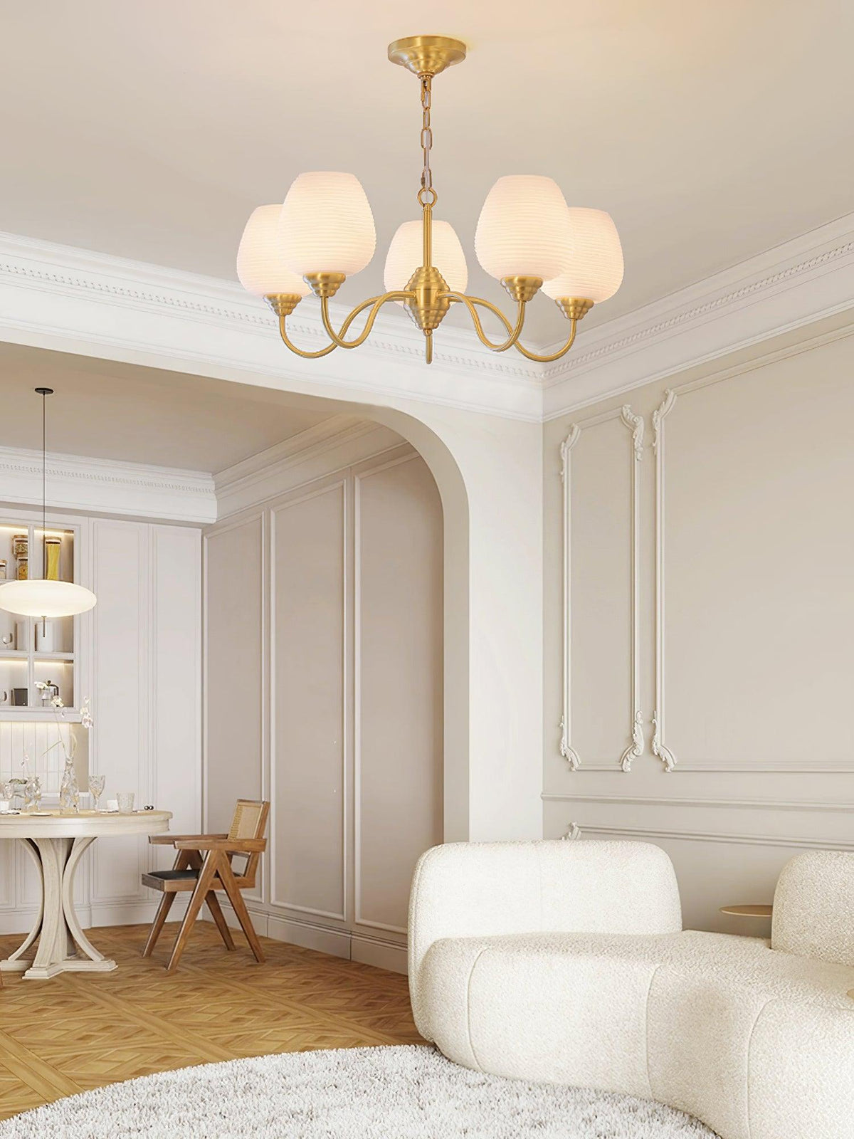 Lyrenena Glass Chandelier-Moonnatur
