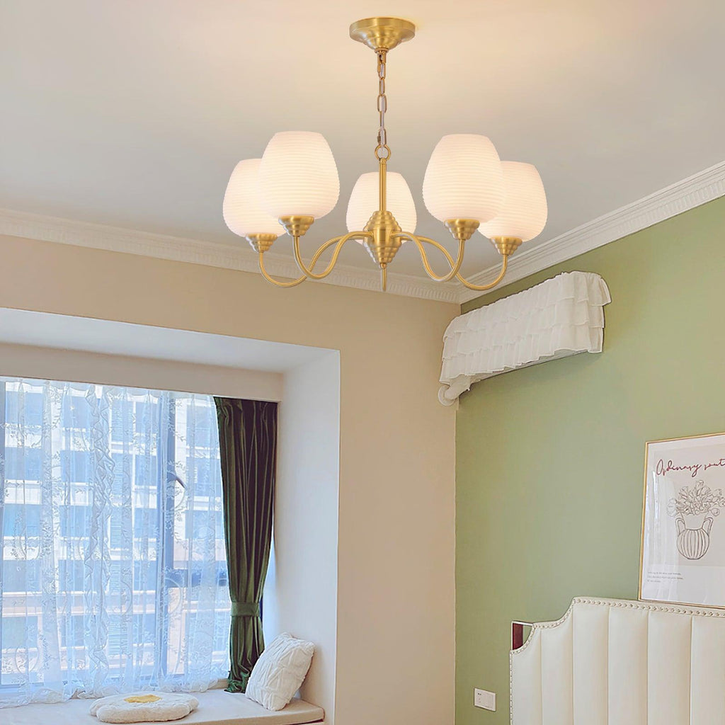 Lyrenena Glass Chandelier-Moonnatur