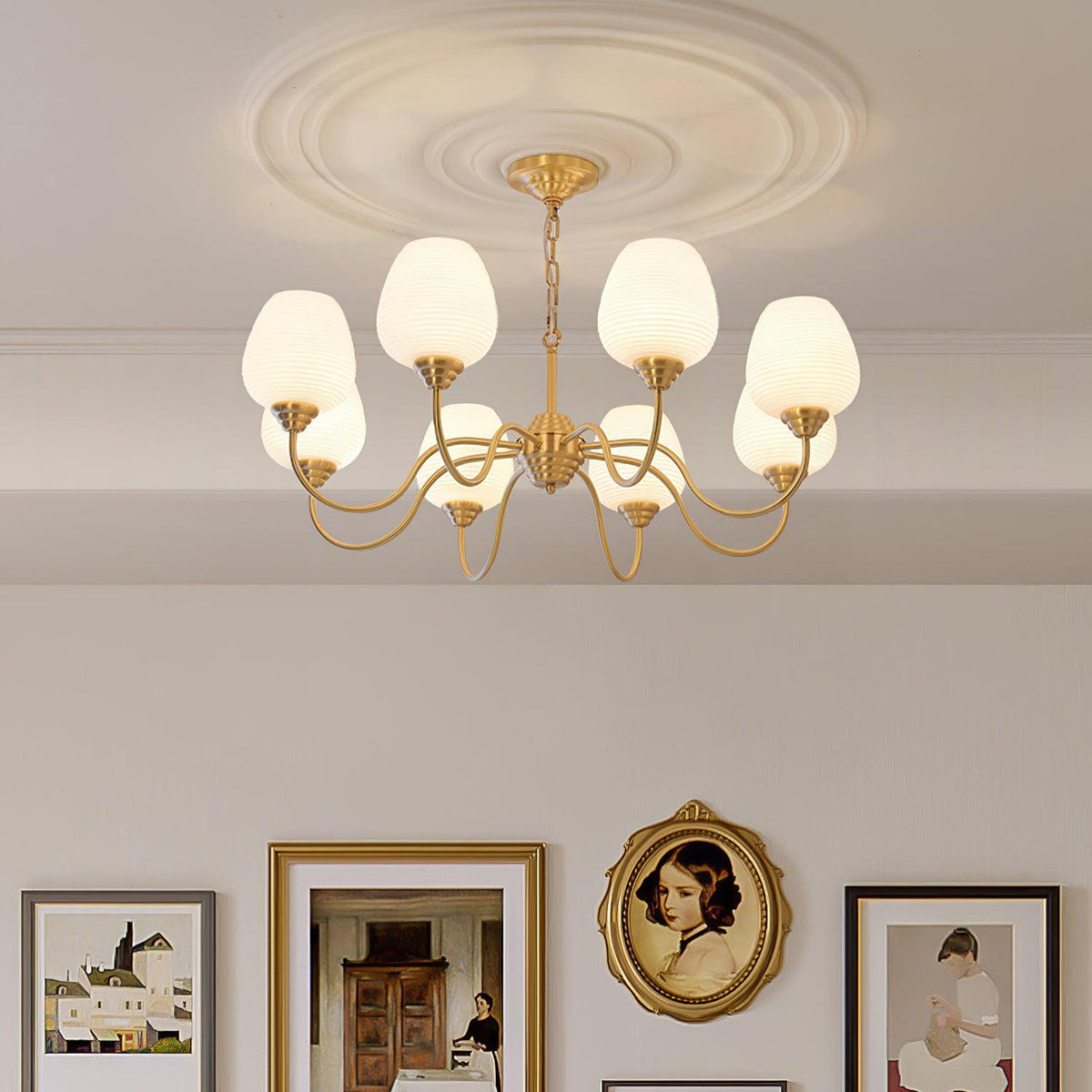 Lyrenena Glass Chandelier-Moonnatur