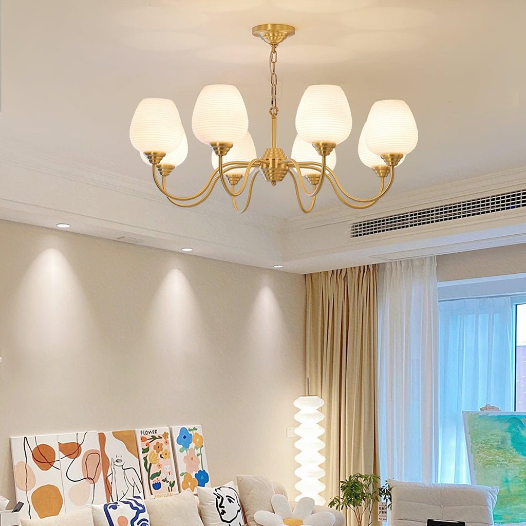 Lyrenena Glass Chandelier-Moonnatur