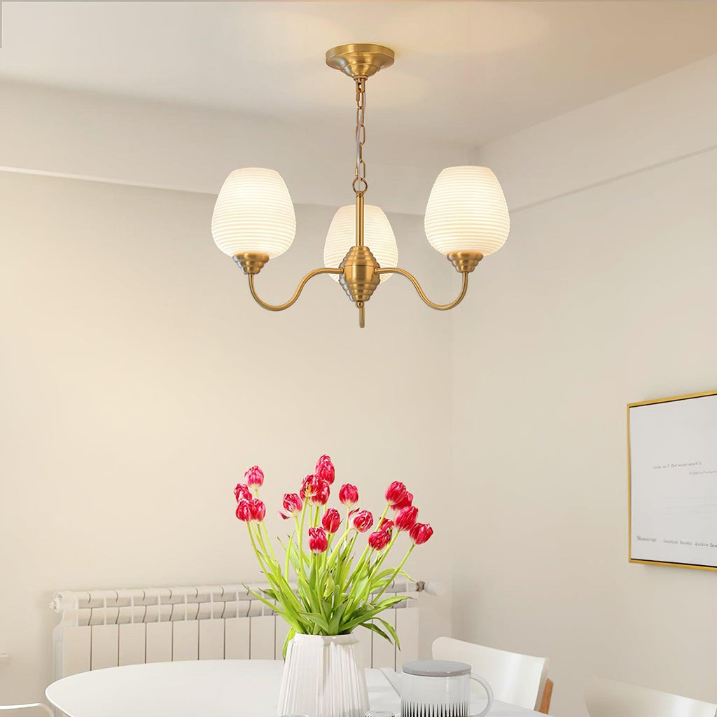 Lyrenena Glass Chandelier-Moonnatur
