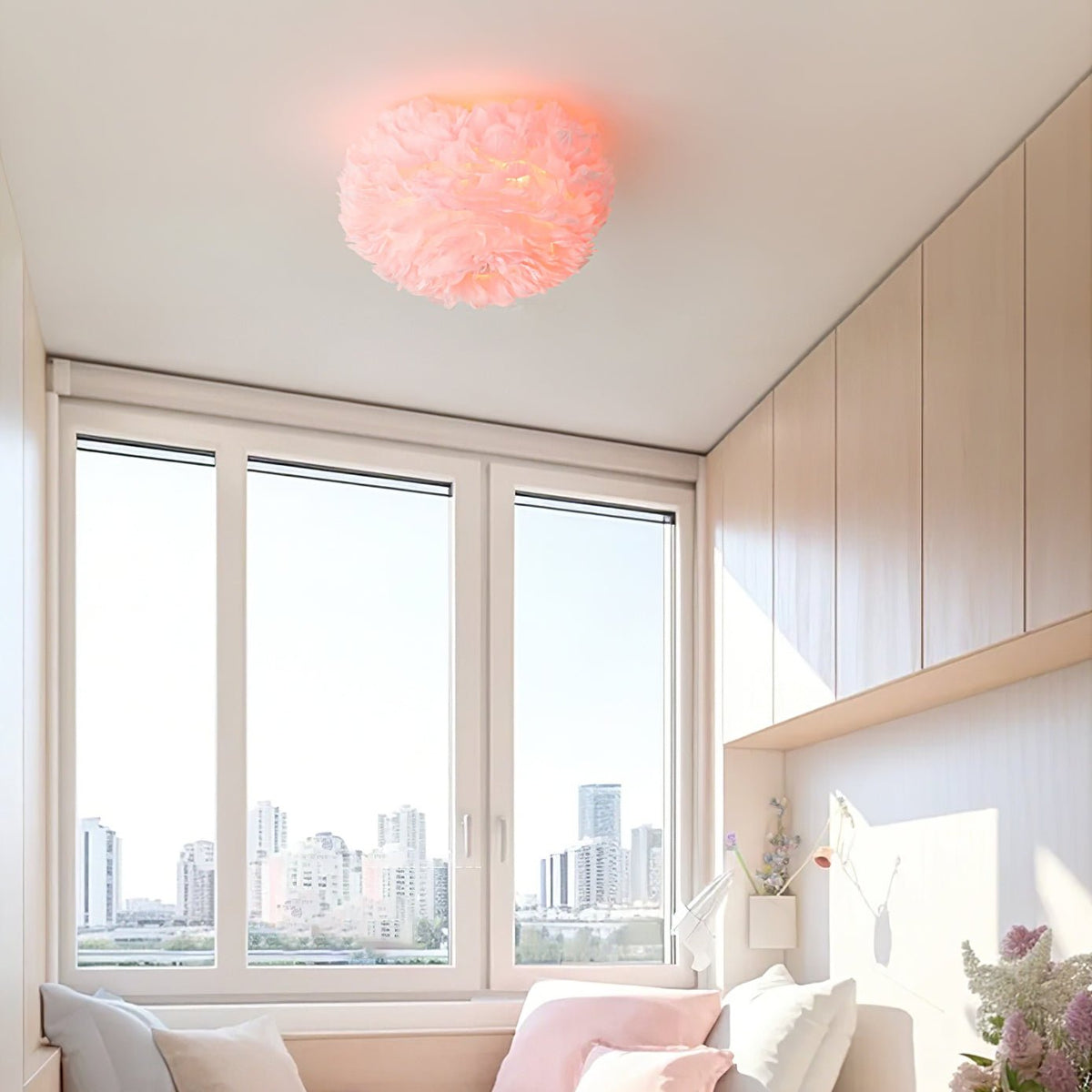 Haldenwyn Feather Ceiling Light-Moonnatur