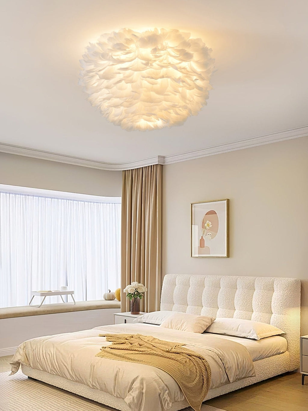 Haldenwyn Feather Ceiling Light-Moonnatur