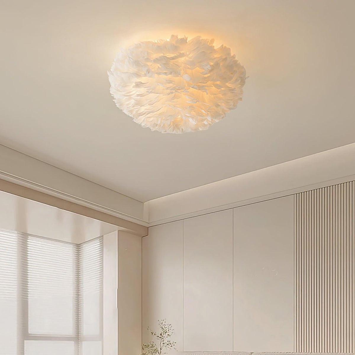 Haldenwyn Feather Ceiling Light-Moonnatur