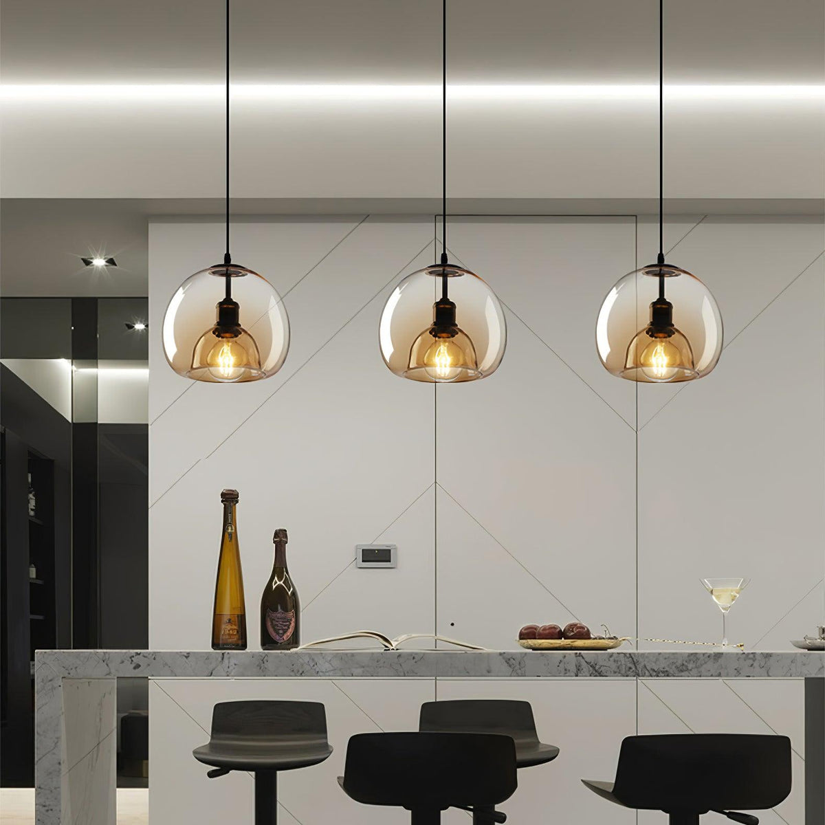 Brynenna Glass Pendant Light-Moonnatur