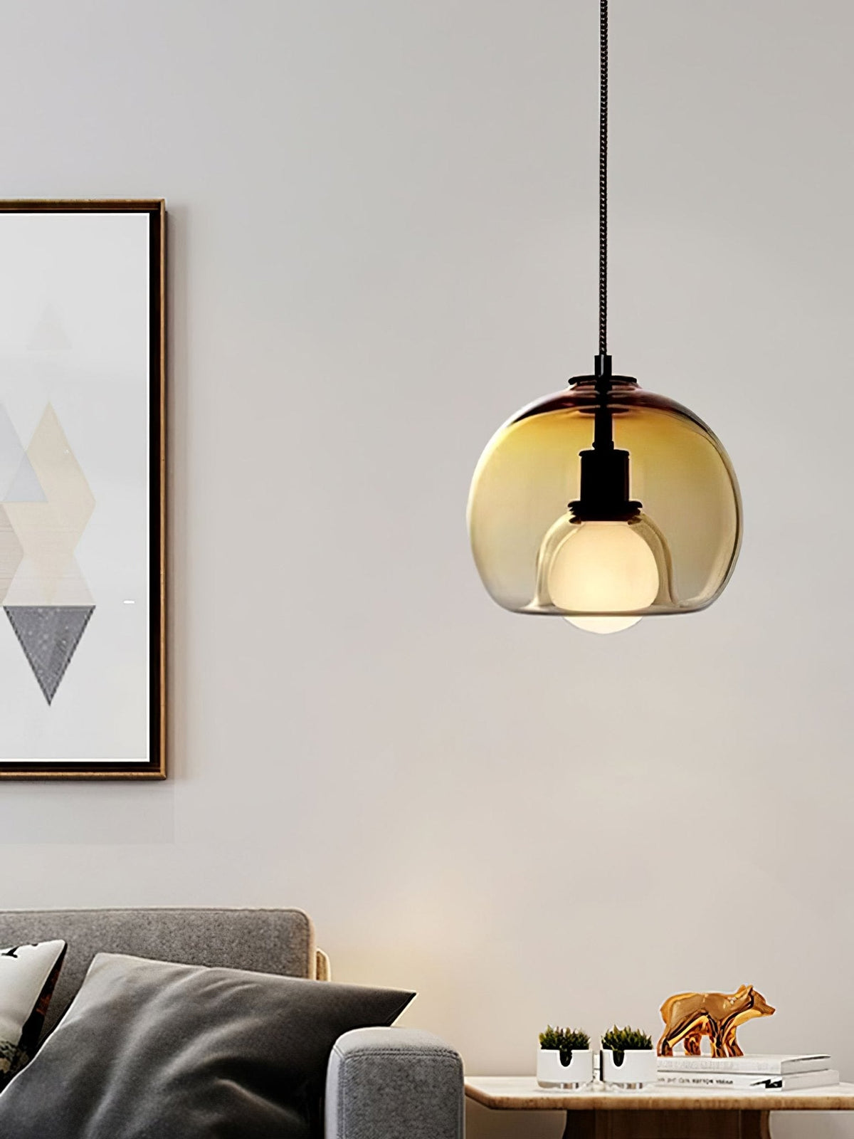 Everlyn Glass Pendant Light-Moonnatur