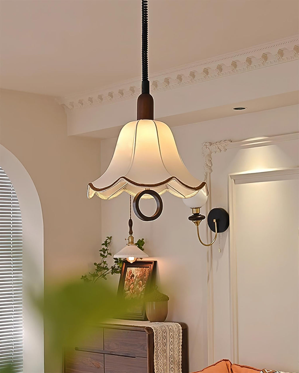 Osterniel Fabric Pendant Light-Moonnatur