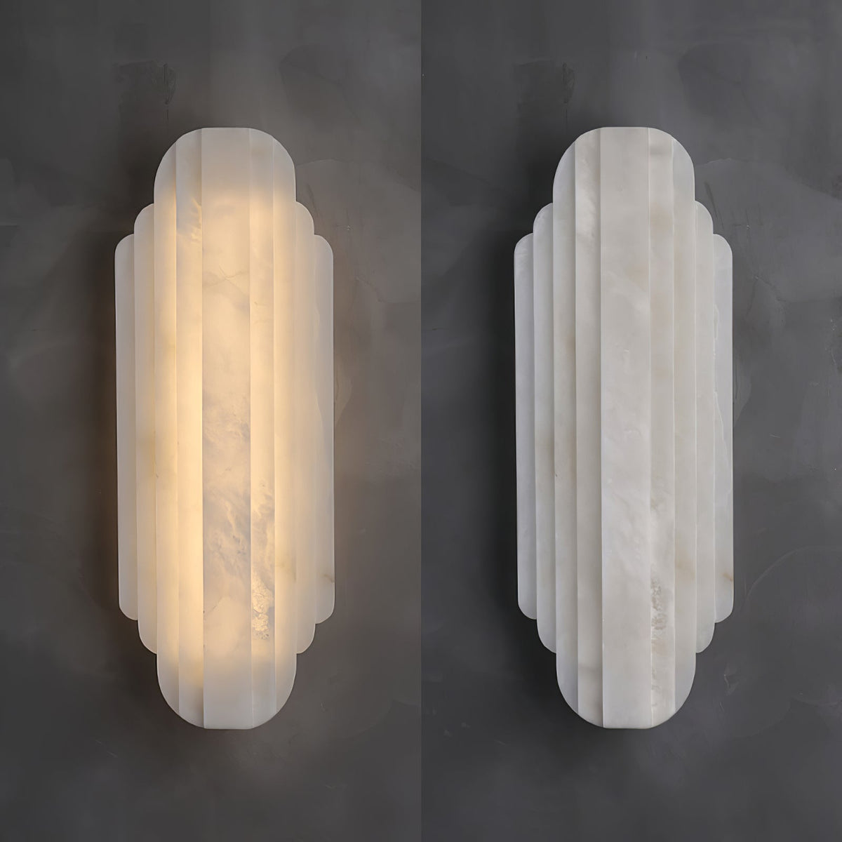 Tildenevia Alabaster Wall Light-Moonnatur