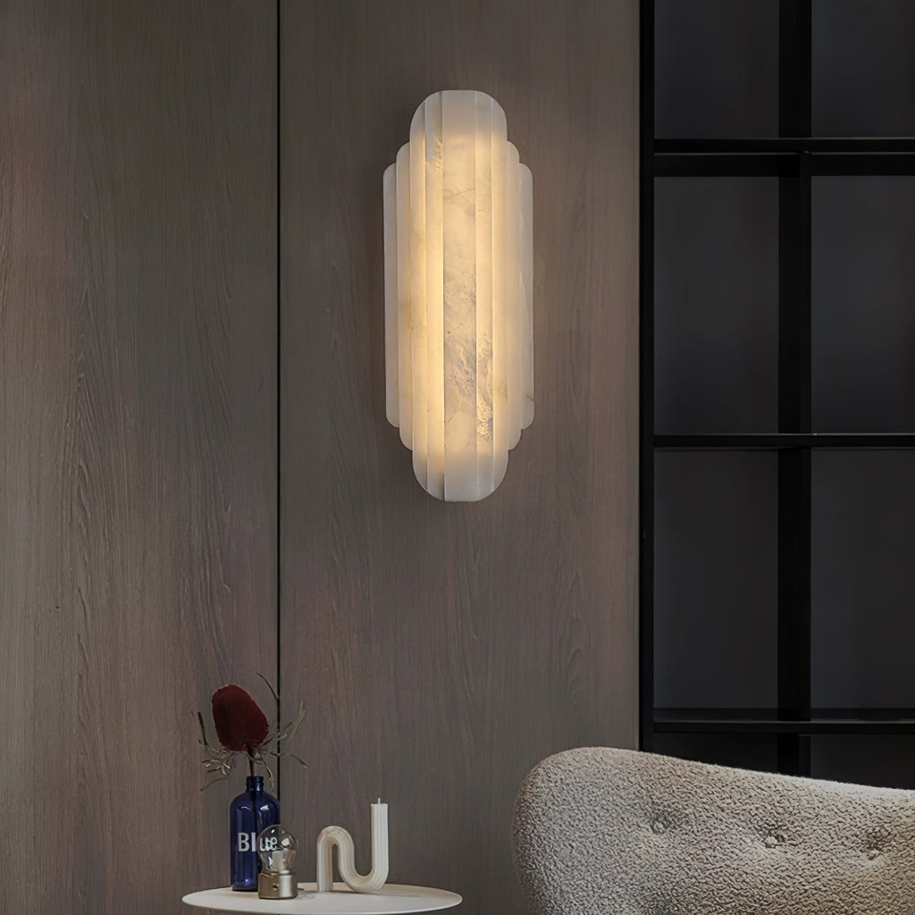 Tildenevia Alabaster Wall Light-Moonnatur