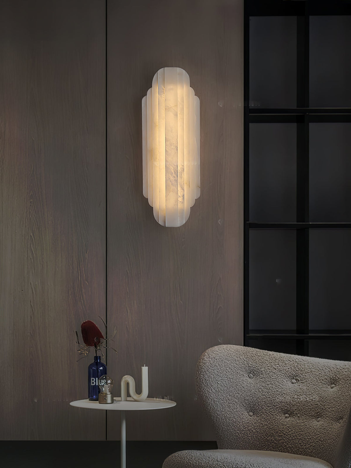 Tildenevia Alabaster Wall Light-Moonnatur