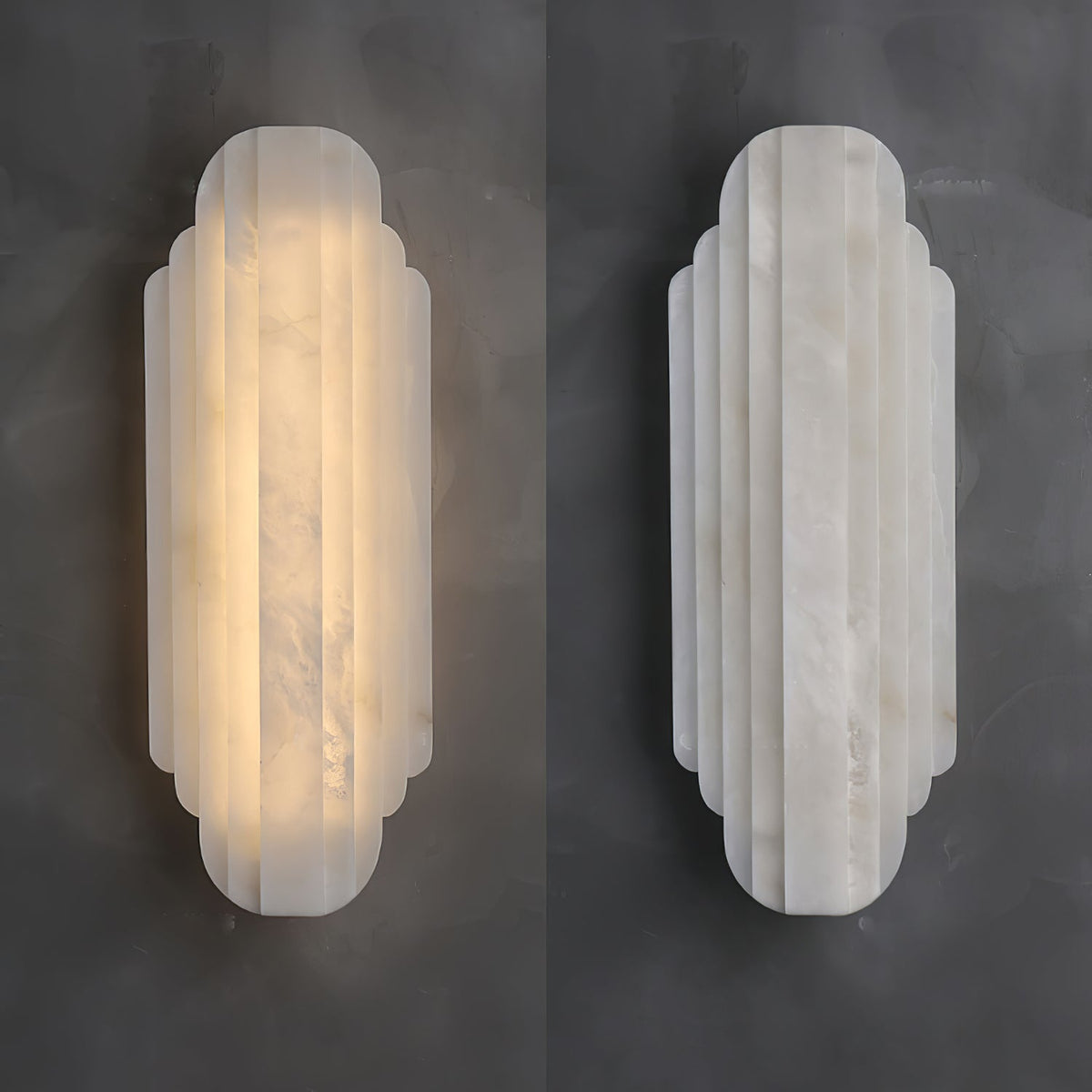 Tildenevia Alabaster Wall Light-Moonnatur
