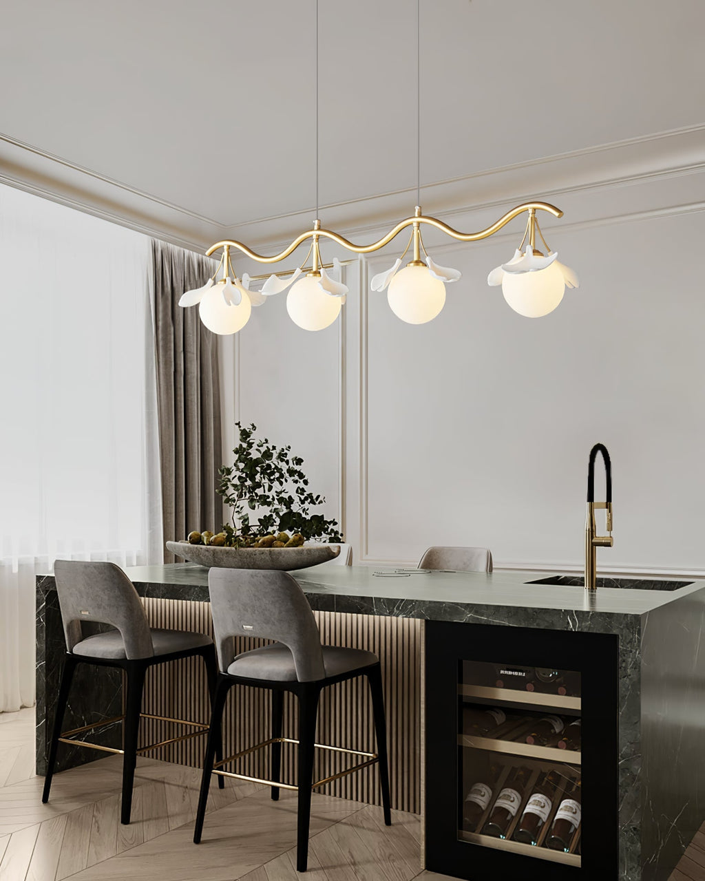 Galeniel Ceramic Chandelier-Moonnatur