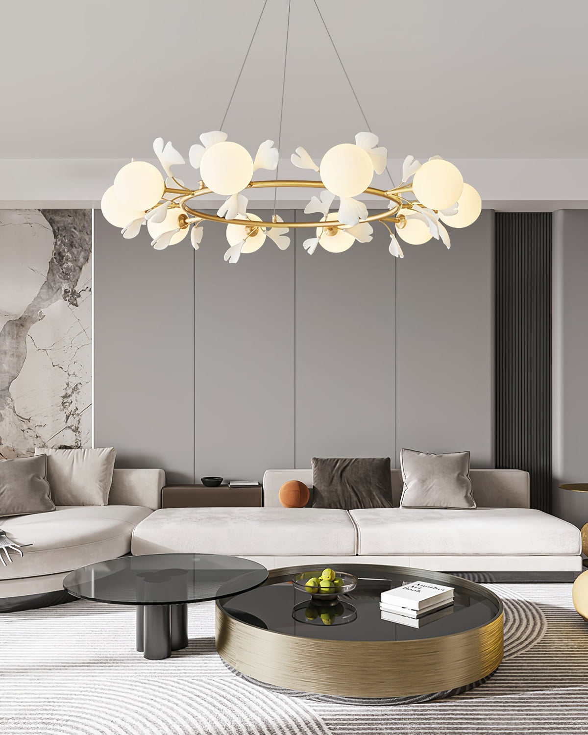 Galeniel Ceramic Chandelier-Moonnatur