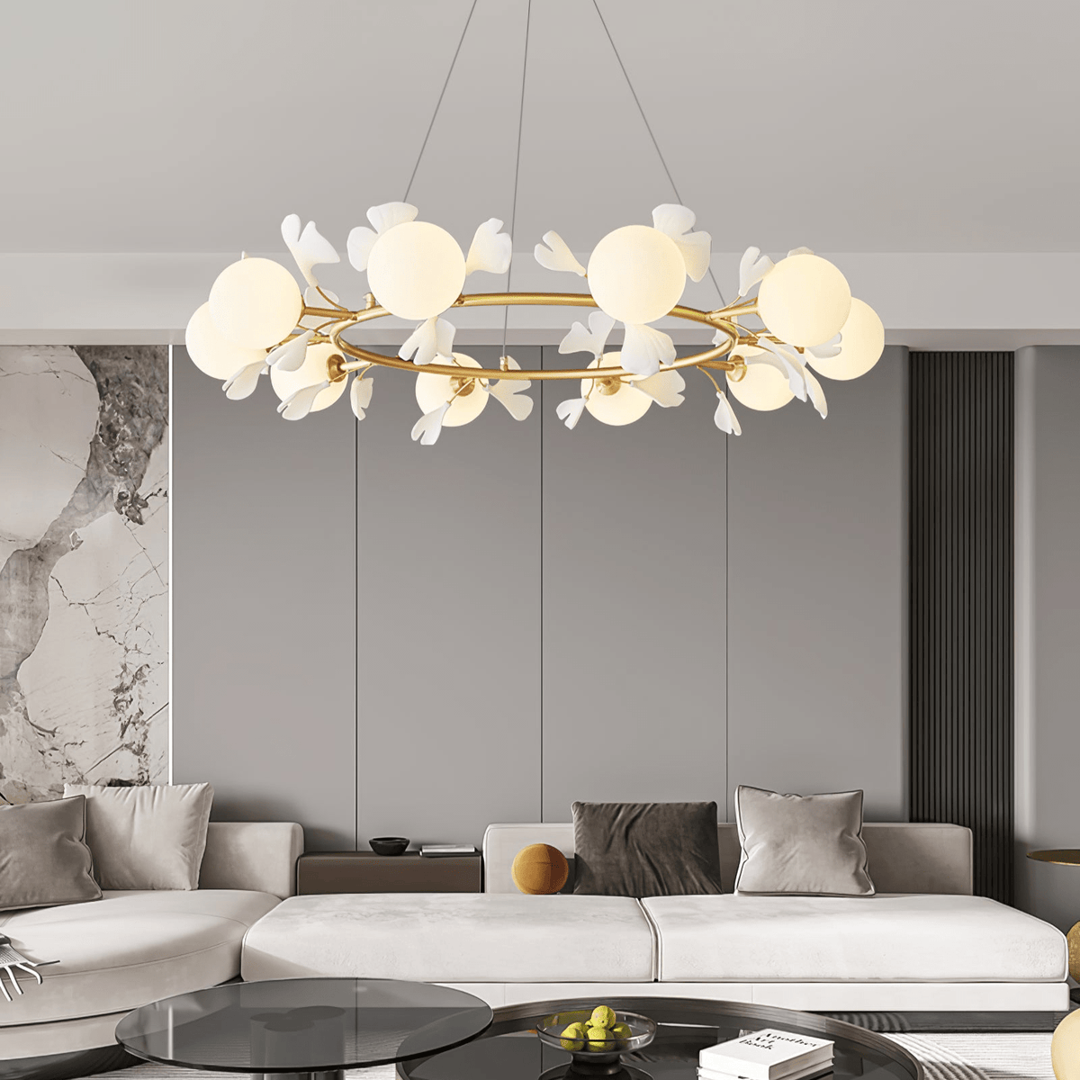 Galeniel Ceramic Chandelier-Moonnatur