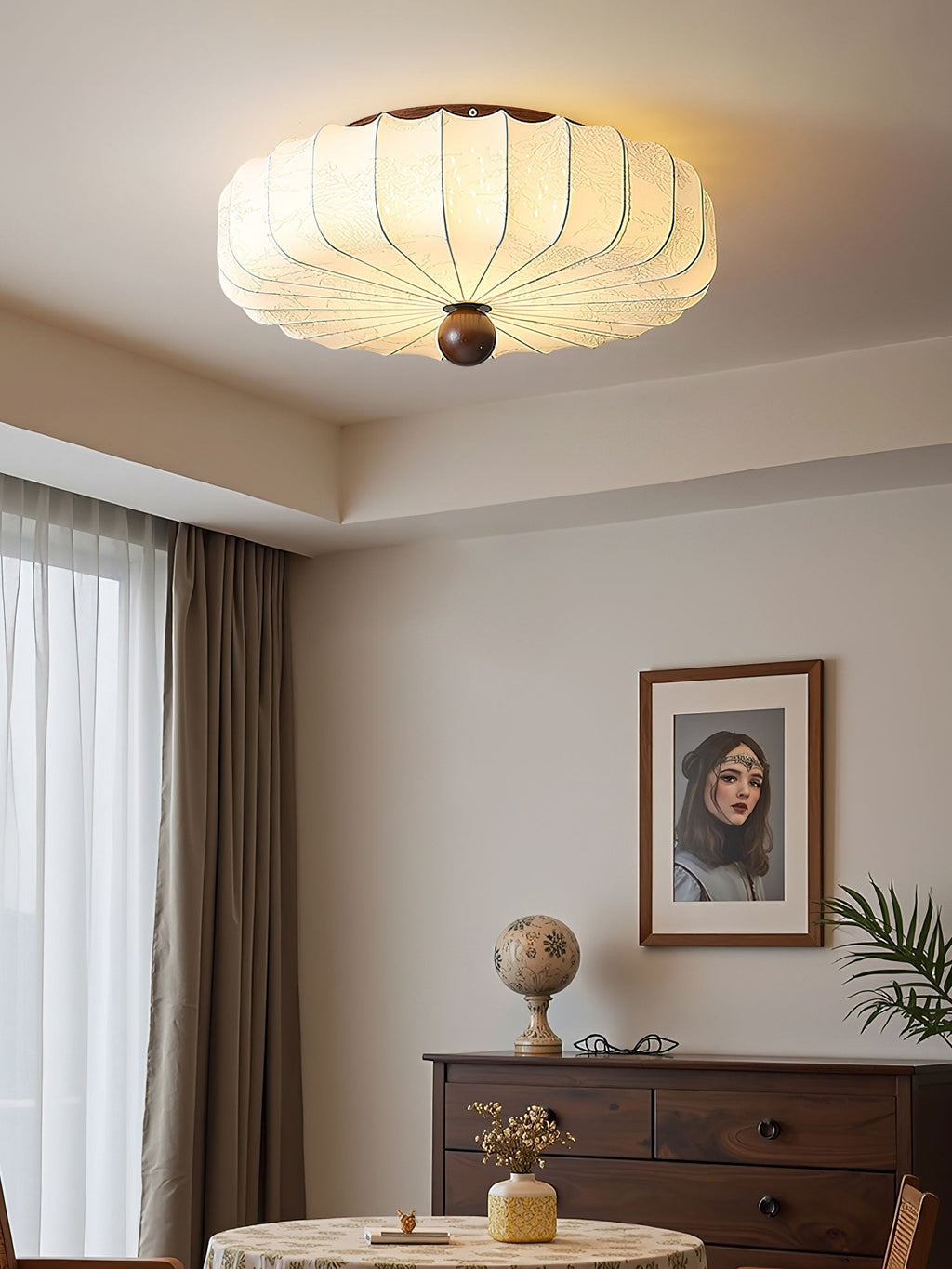 Ulvenaelle Fabric Ceiling Light-Moonnatur