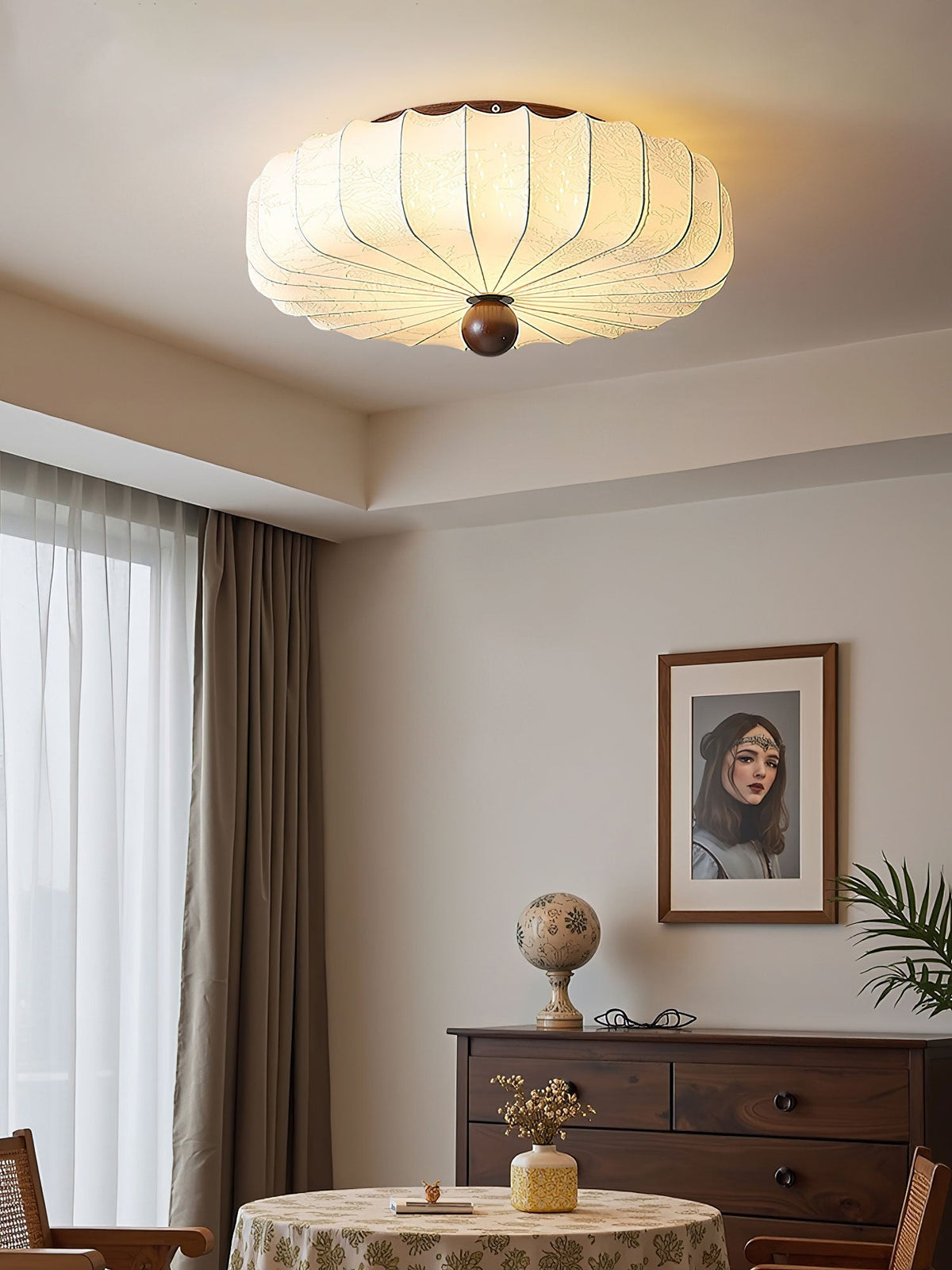 Ulvenaelle Fabric Ceiling Light-Moonnatur
