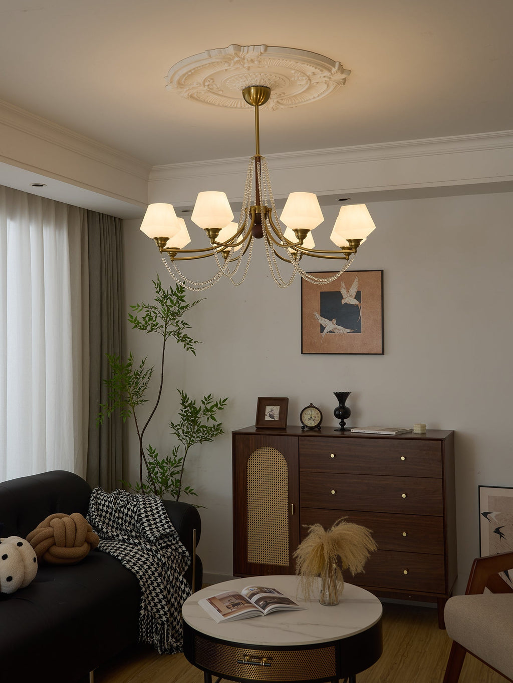 Rasora Wood Chandelier-Moonnatur