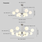 Quenelelyn Glass Chandelier-Moonnatur