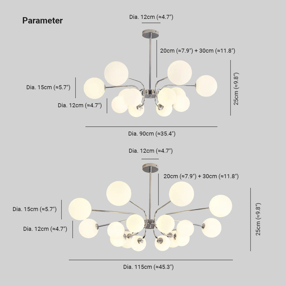 Quenelelyn Glass Chandelier-Moonnatur