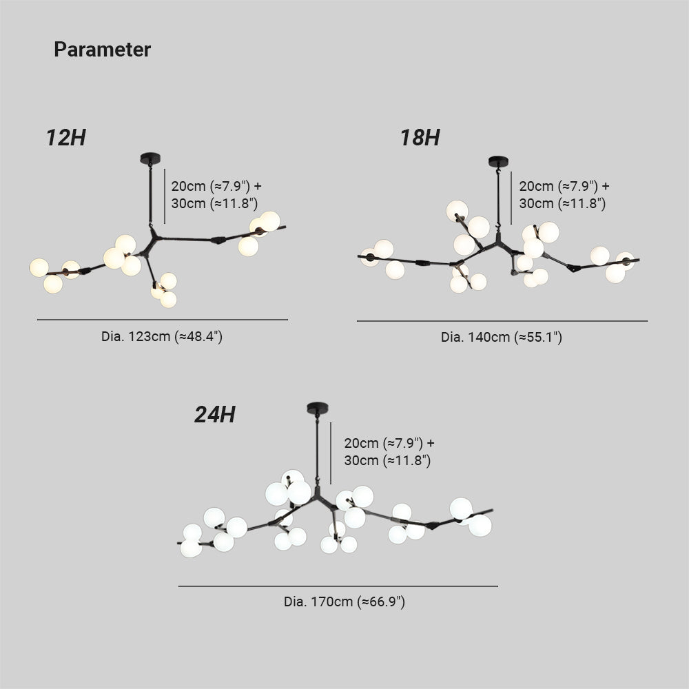 Lorrenina Glass Chandelier-Moonnatur