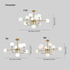 Laderenna Glass Chandelier-Moonnatur