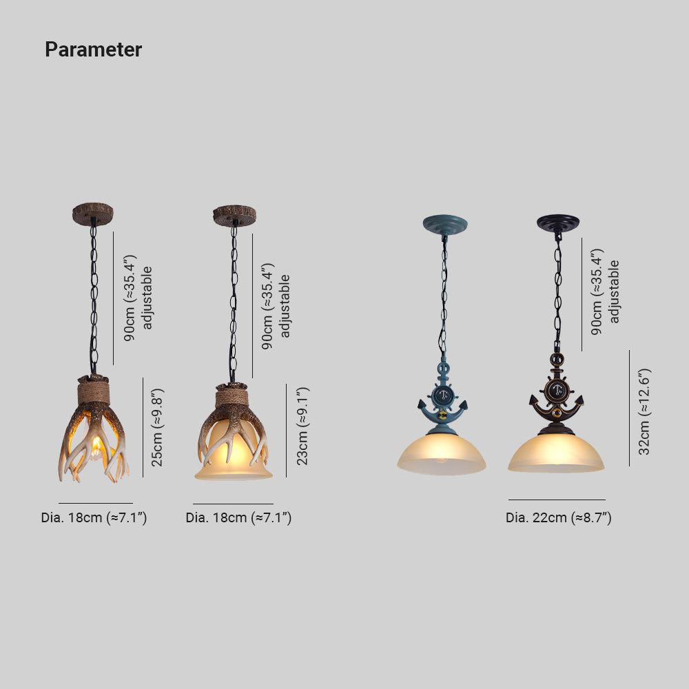 Ferrowhaven Glass Pendant Light-Moonnatur