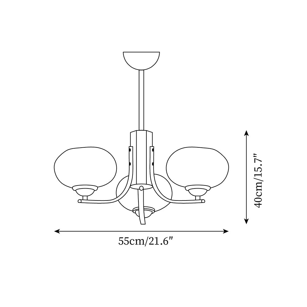Zorrenlark Glass Chandelier-Moonnatur