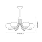 Zorrenlark Glass Chandelier-Moonnatur