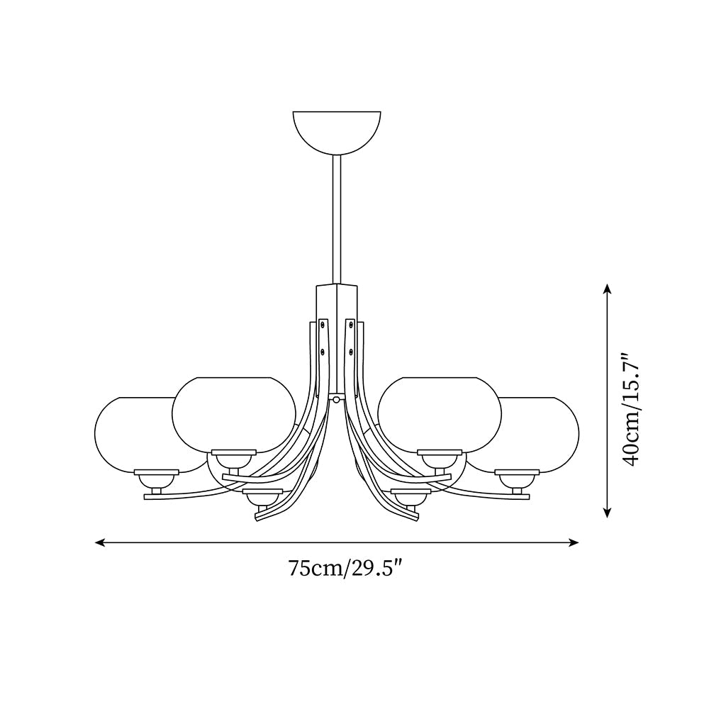 Zorrenlark Glass Chandelier-Moonnatur
