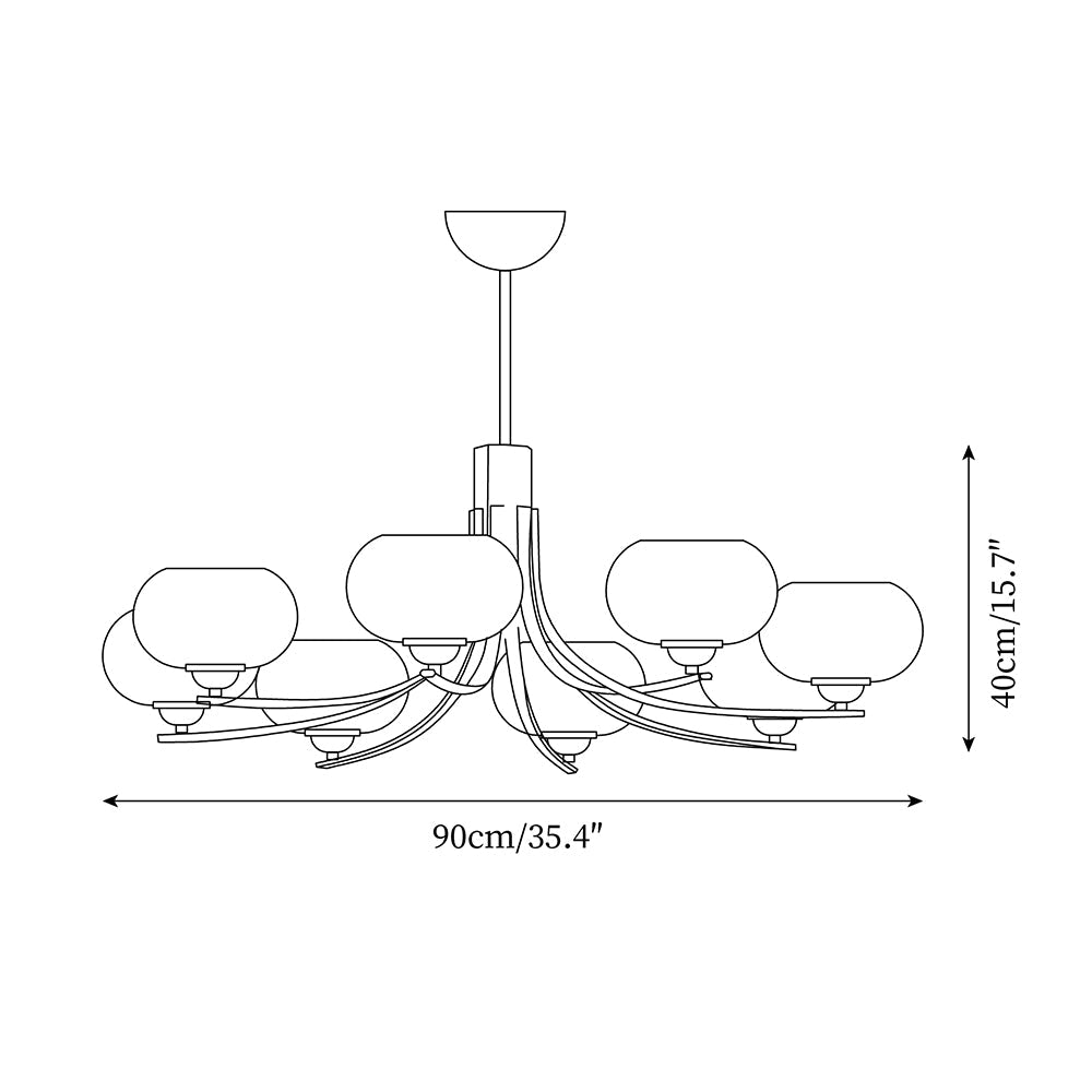 Zorrenlark Glass Chandelier-Moonnatur
