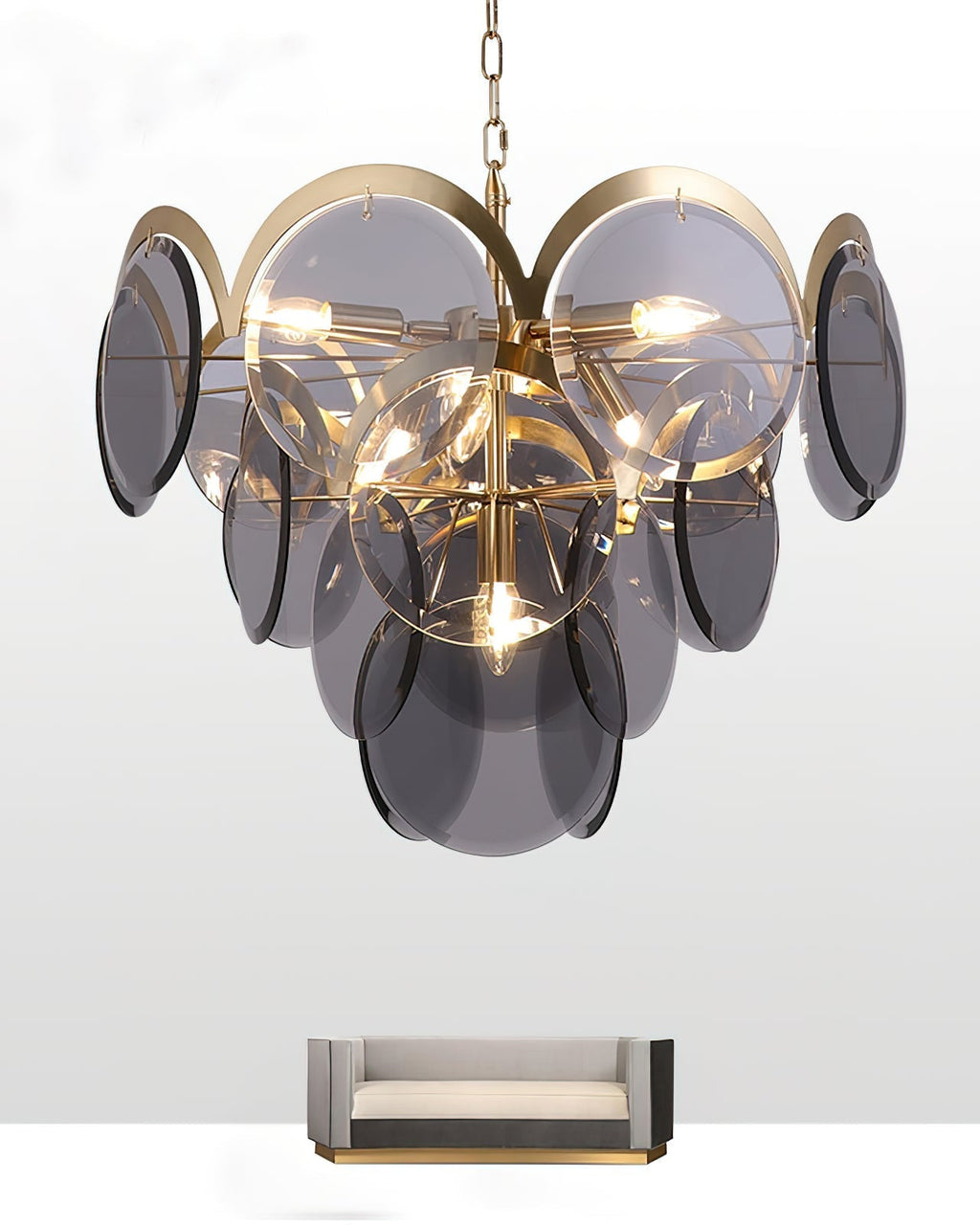 Laelune Glass Chandelier-Moonnatur