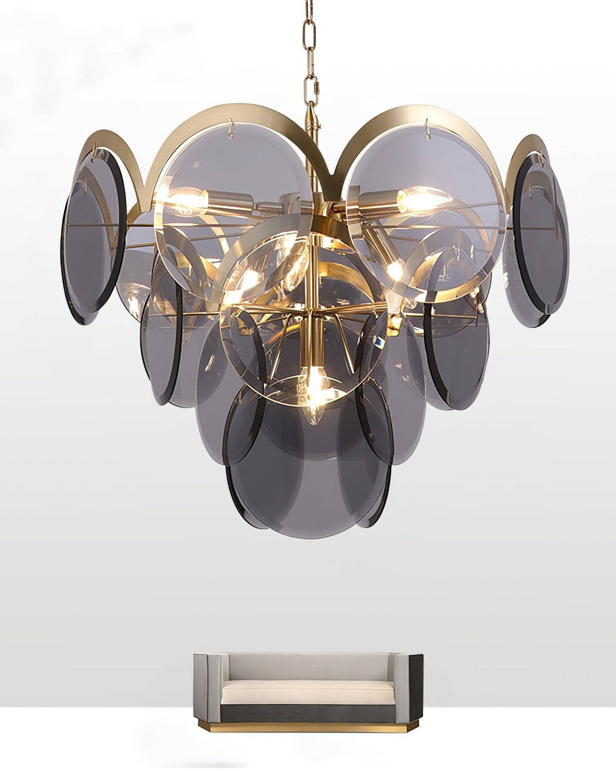 Laelune Glass Chandelier-Moonnatur