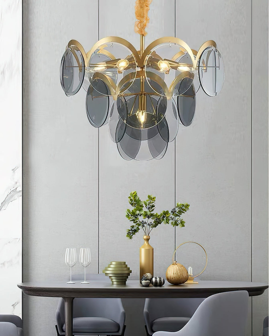 Laelune Glass Chandelier-Moonnatur